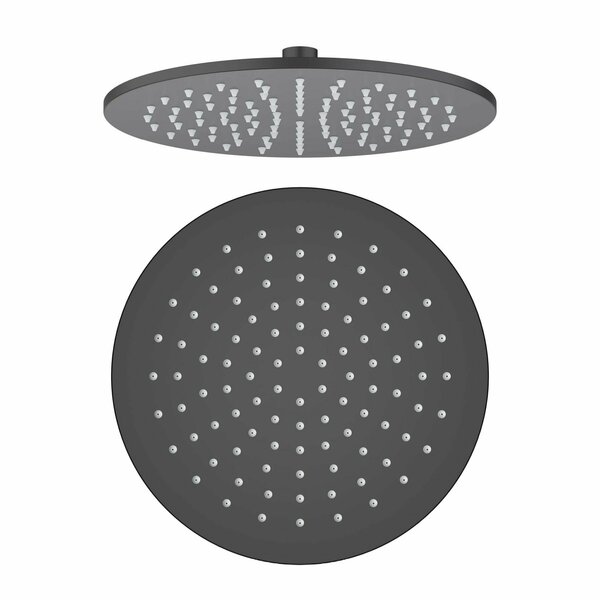 Kibi Circular 10 Metal Thin Profile Rain Shower Head 1.75 GPM - Matte Black SH1002MB